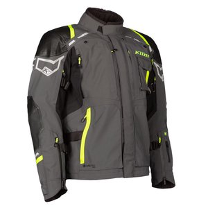 Veste de moto imperméable pour homme AMS SPORTS INTL, manches longues, gris jaune fluo, impression réfléchissante, pour toutes les courses - Product Image 5