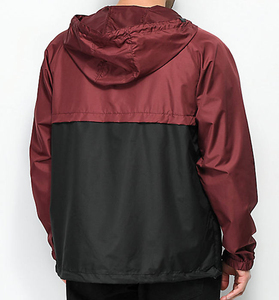 Men's Hooded Waterproof Polyester <b>Jacket</b> Solid Color Casual Zipper Closure Regular Fit Windbreaker <b>Jackets</b> - Product Image 3