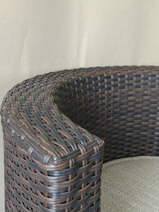 Ensemble de jardin moderne en rotin méditerranéen 2 places, mobilier d'extérieur résistant aux intempéries en osier pour cour, patio, hôtel, entrepôt - Product Image 4