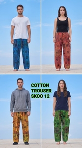 New Fashionable 100% Cotton Breathable Vintage Elastic Waist Winter Bohemian Style Patch Harem Pants <b>Men</b> Women <b>Yoga</b> Travel - Product Image 3