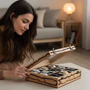 Caja de Almacenamiento de Relojes de Madera de Lujo para Coleccionistas, Caja de Presentación de Relojes de Madera con Logotipo Personalizado por AYAANS - Product Image 2