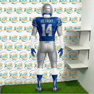 Uniformes de football américain personnalisés pour hommes et jeunes, avec nom et numéro d'équipe, design sublimé et emballage - Product Image 3