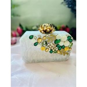 Elegante Bolso de Mano de Resina Hecho a Mano para Mujer, con Cristales, Accesorio de Moda para Fiesta - Product Image 2
