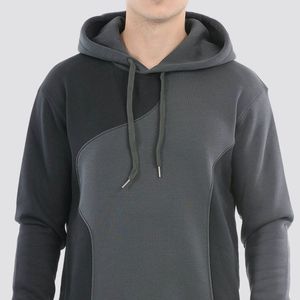 Conjuntos de Sudadera y Pantalones Deportivos Personalizados en Dos Tonos Gris Carbón, Sudadera con Capucha y Pantalones Jogger, Ropa Deportiva Informal para Invierno - Product Image 5