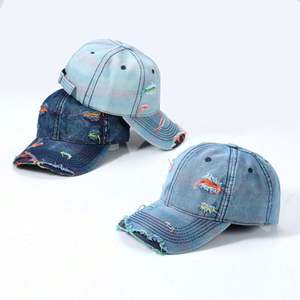 Gorra de Béisbol de Mezclilla Lavada Estilo Retro Artístico Personalizada para Hombre y Mujer, Gorra de Golf Desgastada para Primavera y Otoño, Protección Solar para Exteriores - Product Image 1