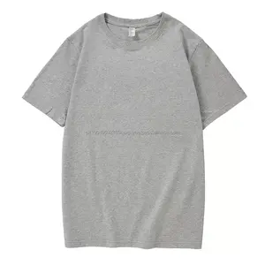 Camiseta de Hombre de Alta Calidad 100% Algodón, Corte Ajustado, con Logotipo Personalizado, Camiseta Básica de Verano, Premium, Lisa, con Logotipo Bordado - Product Image 2