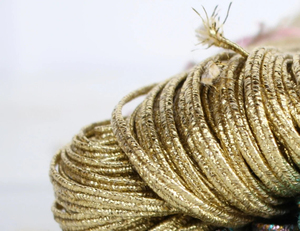 Metallic Soutache Gold <b>Cord</b> 2mm Jewelry Make <b>Cord</b> Golden Shiny <b>Braid</b> Gimp for Beading Quilting Sewing Gift Wrap Ribbon - Product Image 2