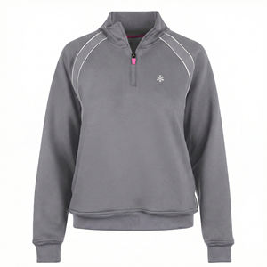 Veste de travail style athlétique en polaire à fermeture éclair quart de tour, personnalisable avec logo de marque, prix de gros en vrac - Product Image 2