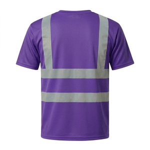 Camiseta de Seguridad de Trabajo de Manga Corta, Transpirable, Reflectante, con Cuello Redondo, para Verano - Product Image 2