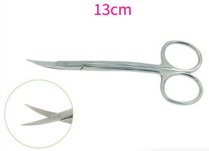RSI KY-38z Manual Tissue <b>Scissors</b> Gingival Gum <b>Scissors</b> <b>Curved</b> Blades <b>Curved</b> Shank Dental Implant Surgery Instruments Reusable - Product Image 2
