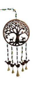 Campana de viento redonda de hierro pintada para decoración del hogar - Product Image 2