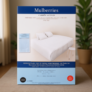 Juego de Ropa de Cama de Hotel de 210 Hilos, Tamaño Individual, con Sábana, Funda de Almohada y Funda Nórdica - Product Image 3
