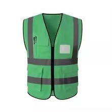 Gilet de sécurité haute visibilité unisexe, vêtement de travail réfléchissant en polyester, plusieurs couleurs, poches, fermeture éclair, aiguille - Product Image 2