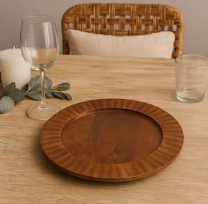 Nouvelle Arrivée Assiette de Présentation en Bois d'Acacia, Vaisselle Artisanale à Motif Uni, Plats et Assiettes - Product Image 4