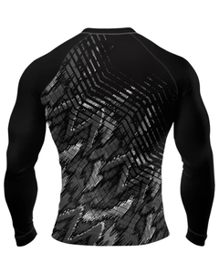 เสื้อรัดกล้ามเนื้อแขนยาว MMA ลายพิมพ์ซับลิเมชั่น แห้งเร็ว 220gsm สำหรับศิลปะการต่อสู้แบบผสมผสาน สำหรับผู้ใหญ่ - Product Image 2