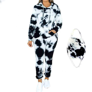 Ensemble de survêtement unisexe personnalisé de haute qualité avec logo, 2 pièces, comprenant un sweat à capuche court pour femme et un pantalon de survêtement décontracté pour femme - Product Image 5