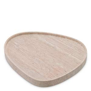 Bandeja de travertino beige de 16x8 pulgadas, muy vendida, para servir en la mesa y decorar el hogar con elegancia, las últimas bandejas de piedra. - Product Image 4
