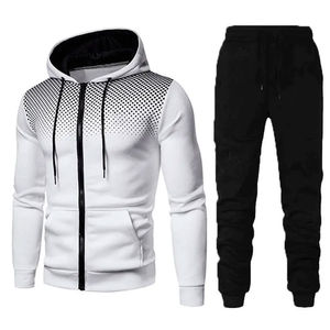 Conjunto Deportivo de Dos Piezas para Hombre, Sudadera con Capucha y Pantalones de Chándal, Sublimado, Transpirable, 100% Algodón, para Entrenamiento de Invierno y Ropa Deportiva Urbana - Product Image 2
