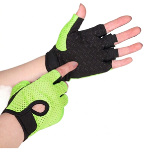 Gants de musculation et de cyclisme unisexes en microfibre maillée de haute qualité, à demi-doigts, antidérapants, avec fentes personnalisées pour les doigts - Product Image 4