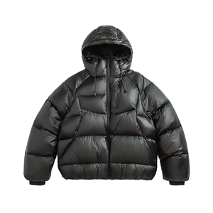 Vestes matelassées à capuche zippées pour hommes, enfants et adolescents, mode streetwear d'hiver, design personnalisé OEM ODM, imperméables - Product Image 4