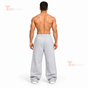 Custom Logo Men's Sports Joggers Sweatpants New Style Baggy Gym Wear Casual Mid Waist Straight Pattern Sweat <b>Pants</b> - Product Image 4