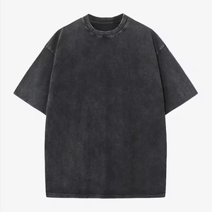 Camiseta de Manga Corta con Cuello Redondo para Hombre, Color Sólido, Corte Holgado, Estilo Casual Urbano, Diseño Personalizado, Tejido de Punto Ecológico 100% - Product Image 2