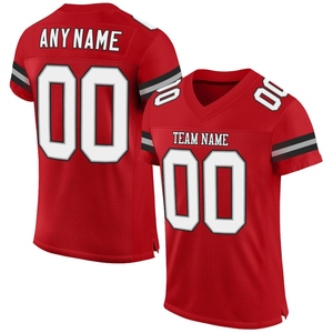 เสื้อฟุตบอลอเมริกันชายแบบคัสตอม คอกลม สายคู่ แขนสั้น ผ้าโพลีเอสเตอร์ 100% ระบายอากาศได้ดี พิมพ์ลายดิจิทัล ชื่อทีม - Product Image 3