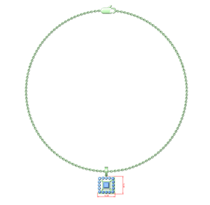 Quadra Micro-Pave Square <b>Frame</b> Necklace - Product Image 5