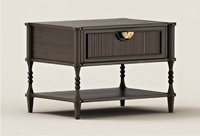 Table de chevet en bois de frêne de qualité supérieure, fabriquée à la main, avec tiroir de rangement, pour chambre à coucher ou appartement, disponible pour une livraison mondiale