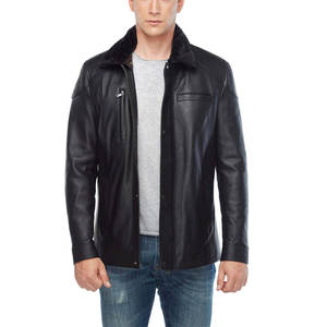 Veste en cuir pour homme, chaude, élégante, décontractée, style motard, vente en gros, fournisseur en vrac, qualité supérieure - Product Image 3