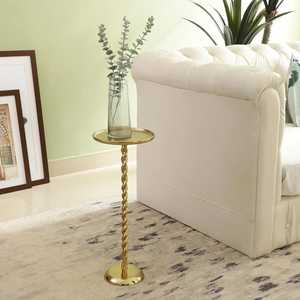 Mesa Consola Antigua con Pedestal, 56 cm de Altura, Diseño Tradicional, Mueble para Sala de Estar, Base Estable de 22 cm de Diámetro, ¡Imprescindible! - Product Image 3