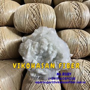Fibra de Poliéster Reciclada 100% GRS, 20D 7D/6D, Blanca, Sólida, Seca, Antiestática, para Relleno de Colchones - Product Image 5