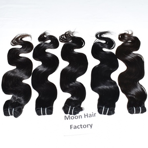 ผมแท้จากวัดอินเดีย แบบ Body Wave  ชนิด Remy Virgin Single Drawn หนาเป็นธรรมชาติ นุ่มลื่นดุจแพรไหม  ถักด้วยเครื่องจักรแบบ Double Weft น้ำหนัก 100 กรัม ทุกสี - Product Image 5
