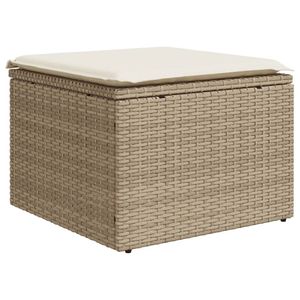 Conjunto de Sofás Modulares Grandes de Ratán Sintético PE Beige para Jardín, Muebles de Patio con Estilo y Comodidad - Product Image 5