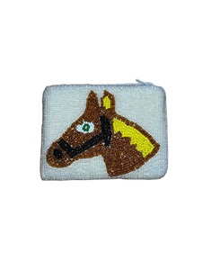 Pickleball Paddle Shaped Beaded Coin <b>Purse</b> Neon <b>Green</b> White Handmade Seed Bead Embroidery Boutique Bag Charm Pouch Zipper - Product Image 6