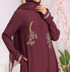 Wholesale Prices New Stylish Abaya Islamic Dress Muslim Woman Clothing Custom Sizes Full Body Cover Embroidered Stonework Abayas - Product Image 2