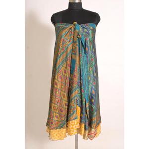 Women's Vintage Floral Printed Wrape Silk <b>Skirt</b> Handmade Customized Boho <b>Long</b> Maxi - Product Image 3
