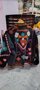 Handmade Suzani Embroidered Knitted Velvet Bomber <b>Jacket</b> Boho Reversible Letter Detail Vintage <b>Hippie</b> Winter Warm Eco-Friendly - Product Image 2