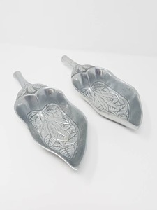 Design Engraved Silver Leaf <b>Plate</b> For Storage Kitchen And Serving Use Premium Decorative Tray <b>Snacks</b> Fruits And Dry Food Serving - Product Image 5