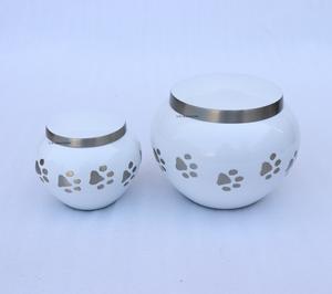 Urnes funéraires pour animaux de compagnie Odyssey Paw en laiton de qualité supérieure, urne à cendres pour animaux de compagnie gravée avec une patte, finition nickel brillant, pour le stockage des cendres de crémation. - Product Image 2