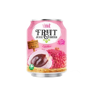 Jugo de Lichi VINUT Vietnam en Lata (250 ml), Sabor Original, Venta al por Mayor, Diseño de Etiqueta Privada Personalizado, Sin Conservantes - Product Image 1