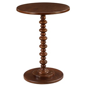 Mesa Auxiliar con Pedestal de Madera de Sheesham, Venta al Por Mayor |   Marrón Nogal Hecho a Mano - Product Image 1
