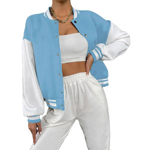 Women's Custom Printed Wool Varsity <b>Jacket</b> with <b>Sheep</b> <b>Skin</b> Trim Breathable Finish Personalized Name Embroidery Nylon Lining - Product Image 5