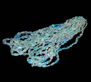 RAY FINE ORNATES Oval <b>Opal</b> Gemstone Beads Natural Stone Strand Third Party Appraisal for <b>Necklace</b> Bracelet Making Semi-Precious - Product Image 5
