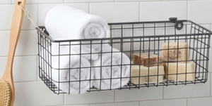 Premium Metal <b>Wire</b> <b>Storage</b> <b>Basket</b> Rectangle Shape Wall Mounted Simple Multi Purpose Neatening Container - Product Image 5