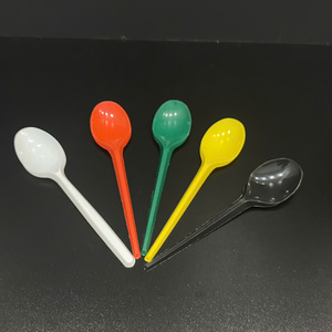 Cucharas de Plástico Desechables de 21 cm para Fiestas, Restaurantes, Comida Rápida y para Llevar, Suministro Directo de Fábrica, Precio Económico - Product Image 1