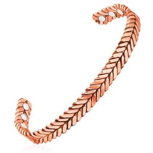 Unisex Bohemian Style Copper Cuff <b>Bracelet</b> Wholesale Magnetic <b>Buddhist</b> Religious Handmade Anniversary Gift - Product Image 2