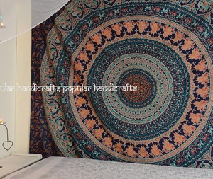 Tapiz Decorativo de Pared con Diseño Hippie Mandala Bohemio Psicodélico Indio Mágico, Cubrecama de 90 x 108 Pulgadas (230 cm) - Product Image 2