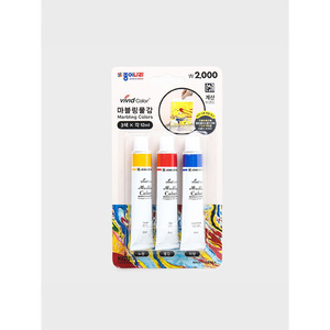 Set di arte marmorizzazione paese di carta 3 colori 12ml comprendente giallo blu rosso - Product Image 1