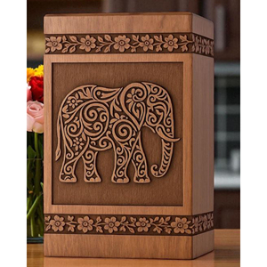 Urne en bois à double compartiment pour cendres, urne en bois élégante pour services commémoratifs modernes, urne par AYAANS - Product Image 1